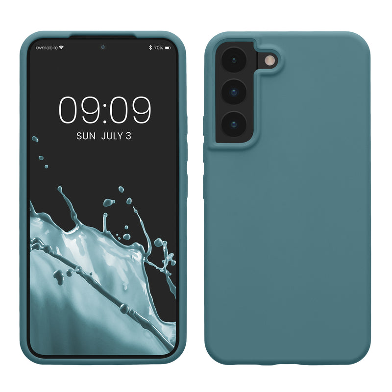 kwmobile Schutzhülle kompatibel mit Samsung S22 Hülle Silikon Case Handyhülle weiche Oberfläche kabelloses Laden