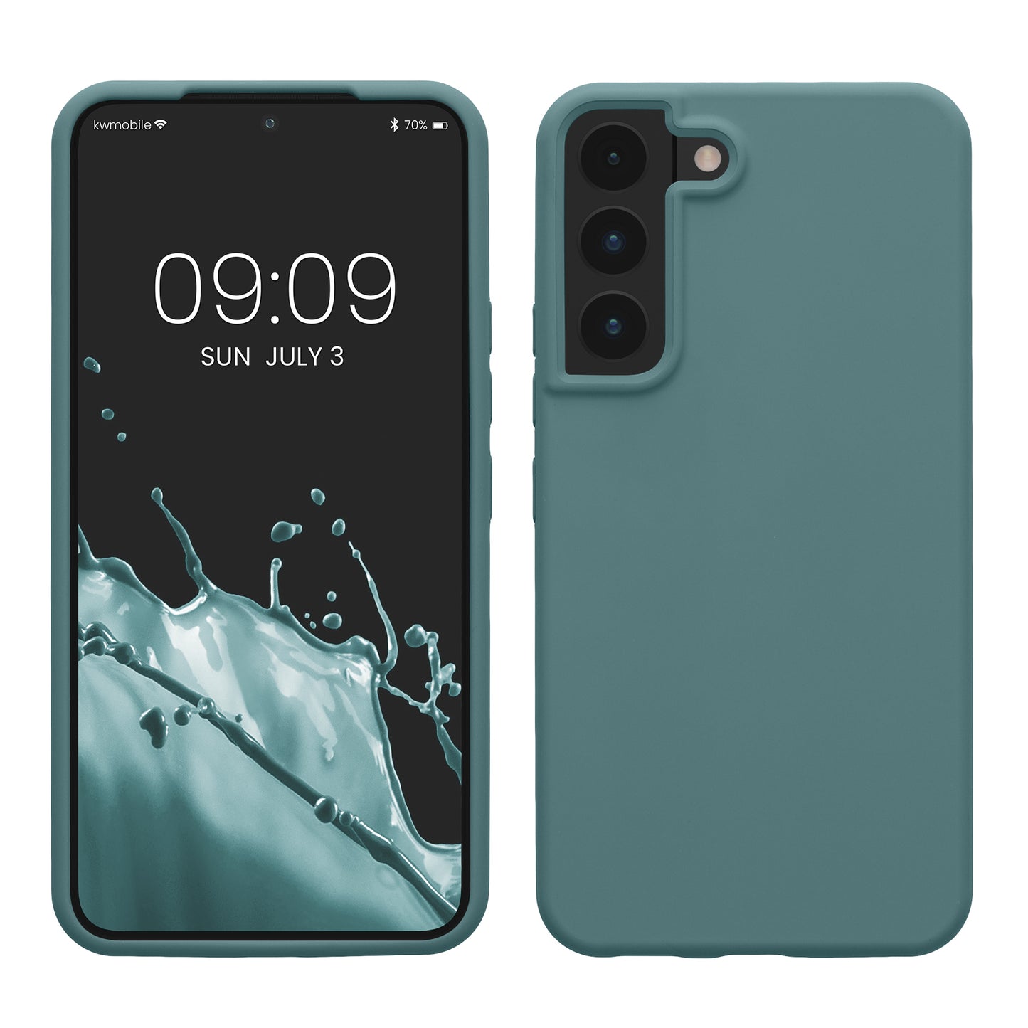 kwmobile Schutzhülle kompatibel mit Samsung S22 Hülle Silikon Case Handyhülle weiche Oberfläche kabelloses Laden