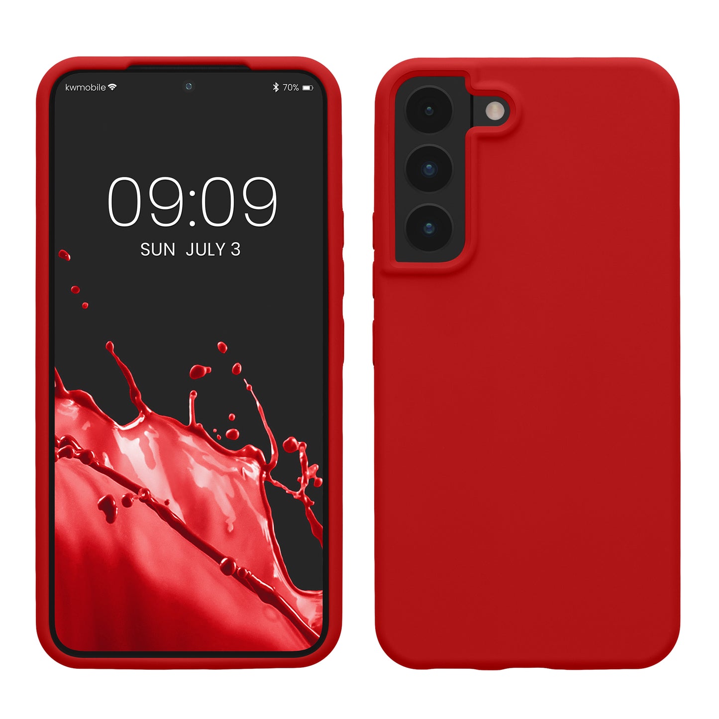 kwmobile Schutzhülle kompatibel mit Samsung S22 Hülle Silikon Case Handyhülle weiche Oberfläche kabelloses Laden