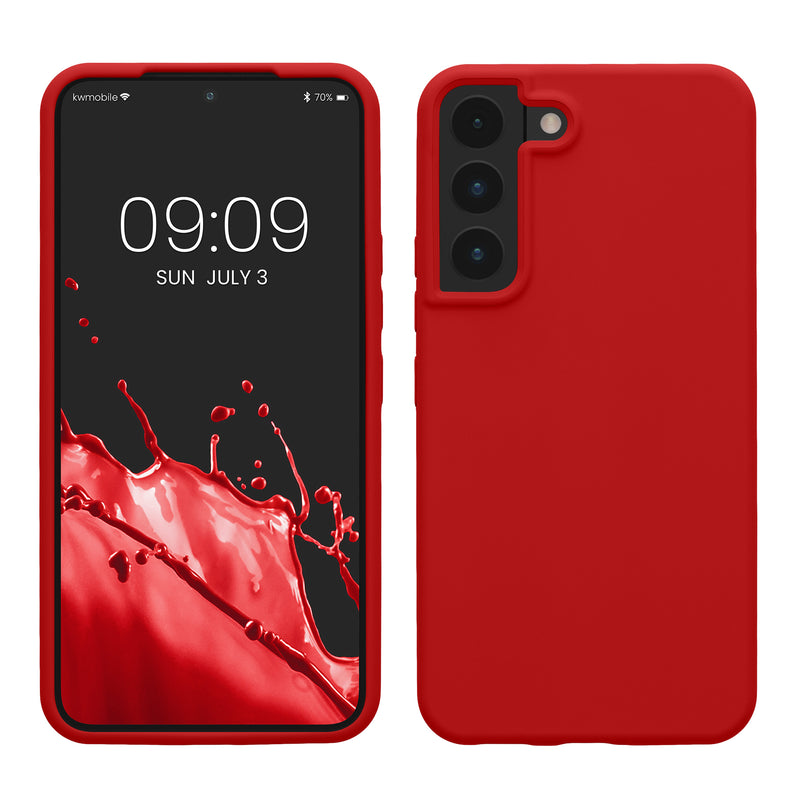 kwmobile Schutzhülle kompatibel mit Samsung S22 Hülle Silikon Case Handyhülle weiche Oberfläche kabelloses Laden