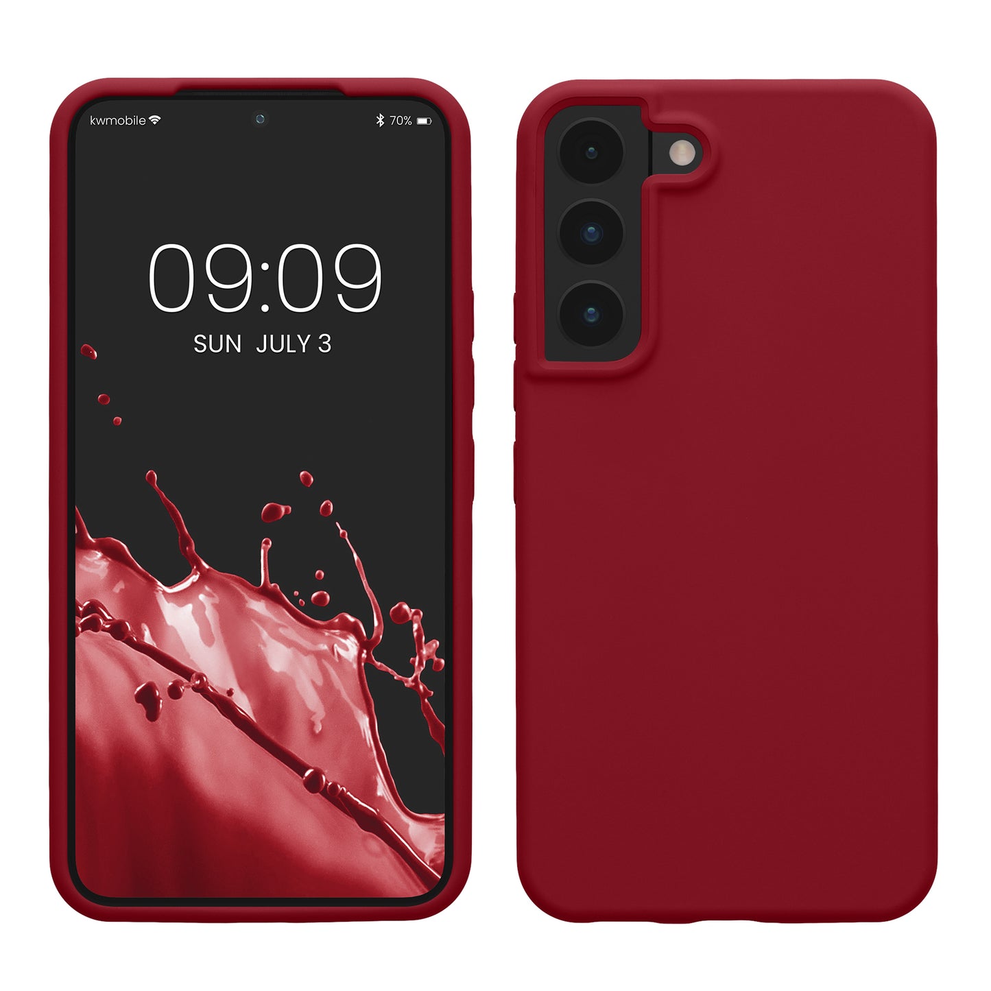 kwmobile Schutzhülle kompatibel mit Samsung S22 Hülle Silikon Case Handyhülle weiche Oberfläche kabelloses Laden