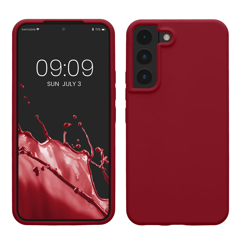 kwmobile Schutzhülle kompatibel mit Samsung S22 Hülle Silikon Case Handyhülle weiche Oberfläche kabelloses Laden