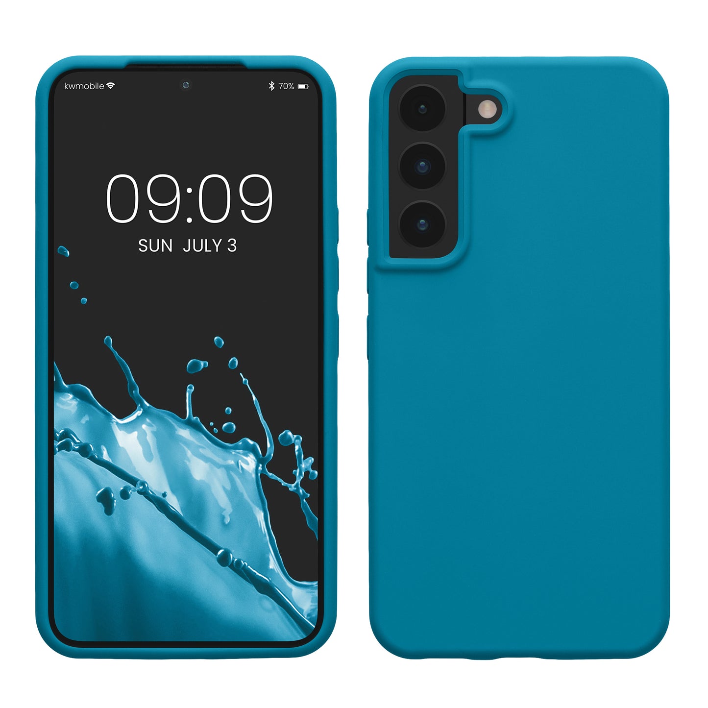 kwmobile Schutzhülle kompatibel mit Samsung S22 Hülle Silikon Case Handyhülle weiche Oberfläche kabelloses Laden