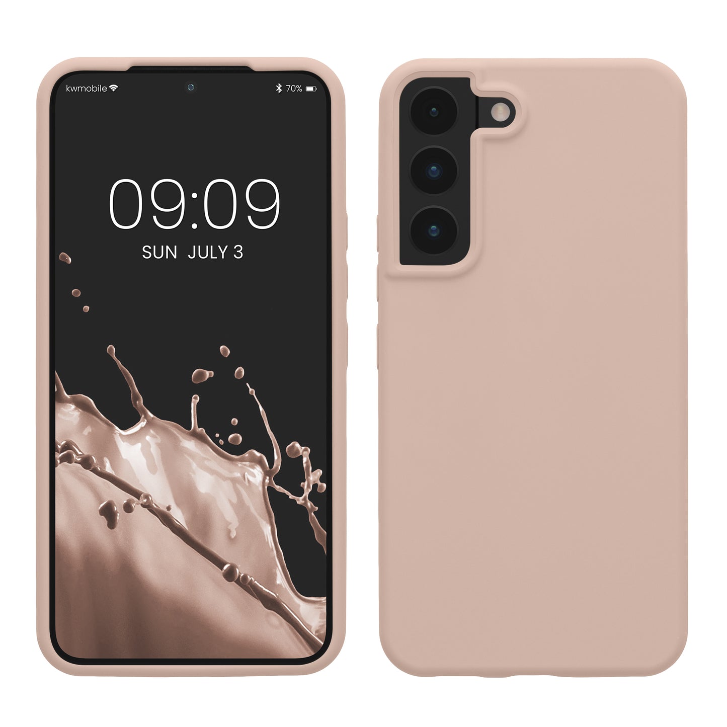 kwmobile Schutzhülle kompatibel mit Samsung S22 Hülle Silikon Case Handyhülle weiche Oberfläche kabelloses Laden