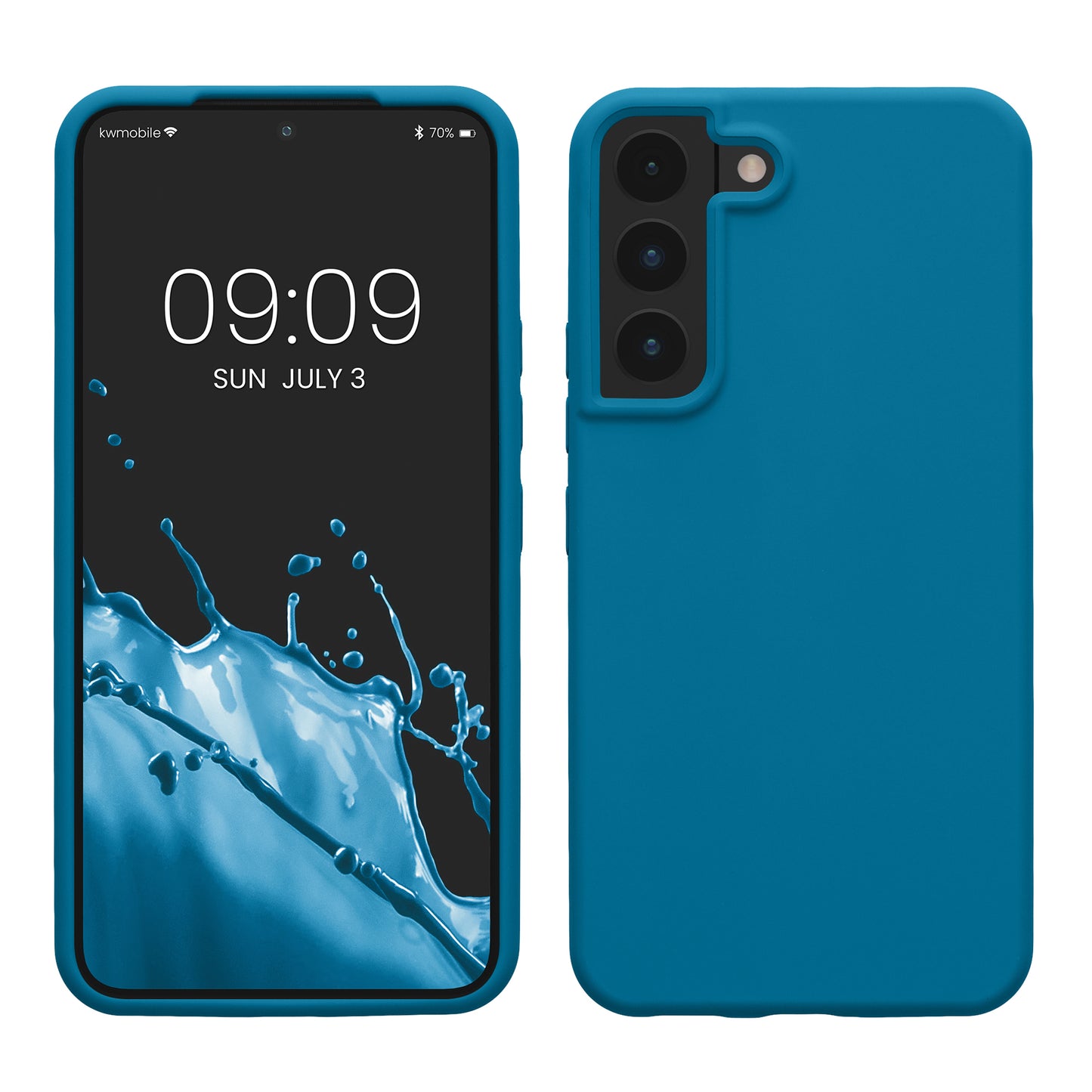 kwmobile Schutzhülle kompatibel mit Samsung S22 Hülle Silikon Case Handyhülle weiche Oberfläche kabelloses Laden