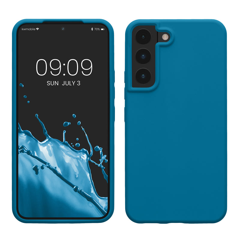 kwmobile Schutzhülle kompatibel mit Samsung S22 Hülle Silikon Case Handyhülle weiche Oberfläche kabelloses Laden