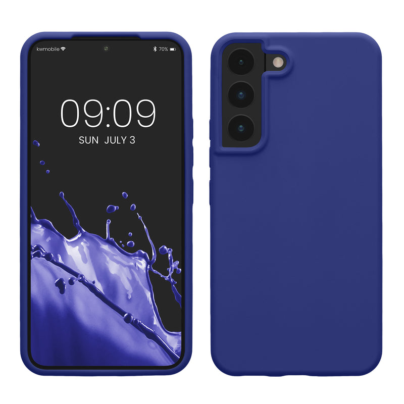 kwmobile Schutzhülle kompatibel mit Samsung S22 Hülle Silikon Case Handyhülle weiche Oberfläche kabelloses Laden