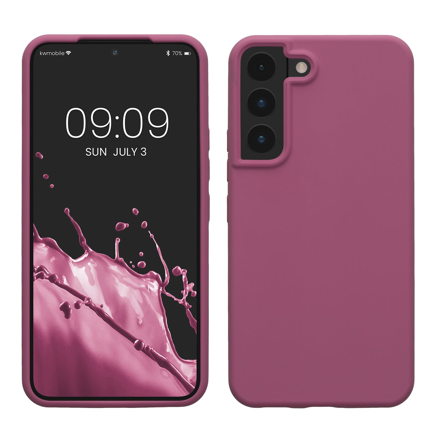 kwmobile Schutzhülle kompatibel mit Samsung S22 Hülle Silikon Case Handyhülle weiche Oberfläche kabelloses Laden