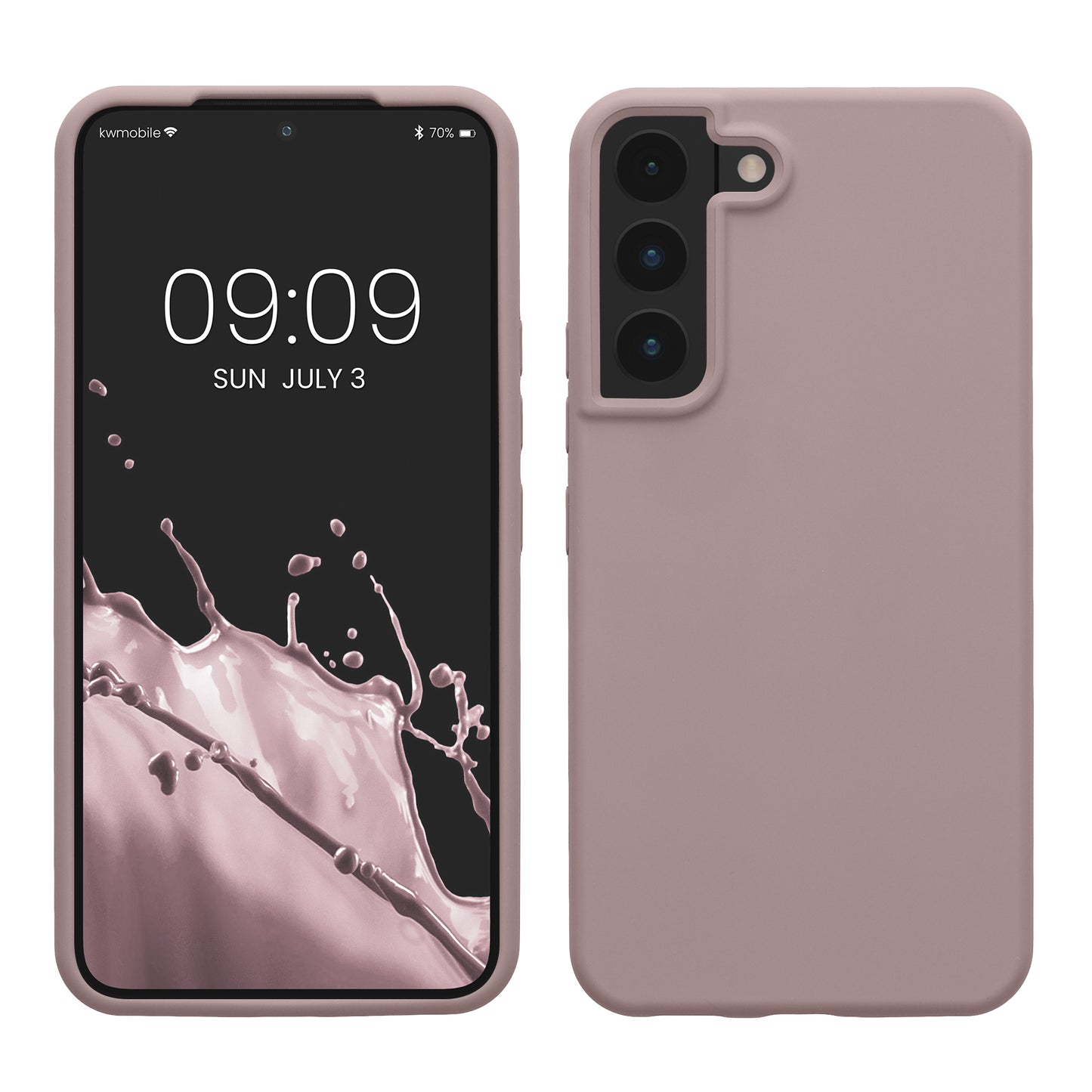 kwmobile Schutzhülle kompatibel mit Samsung S22 Hülle Silikon Case Handyhülle weiche Oberfläche kabelloses Laden