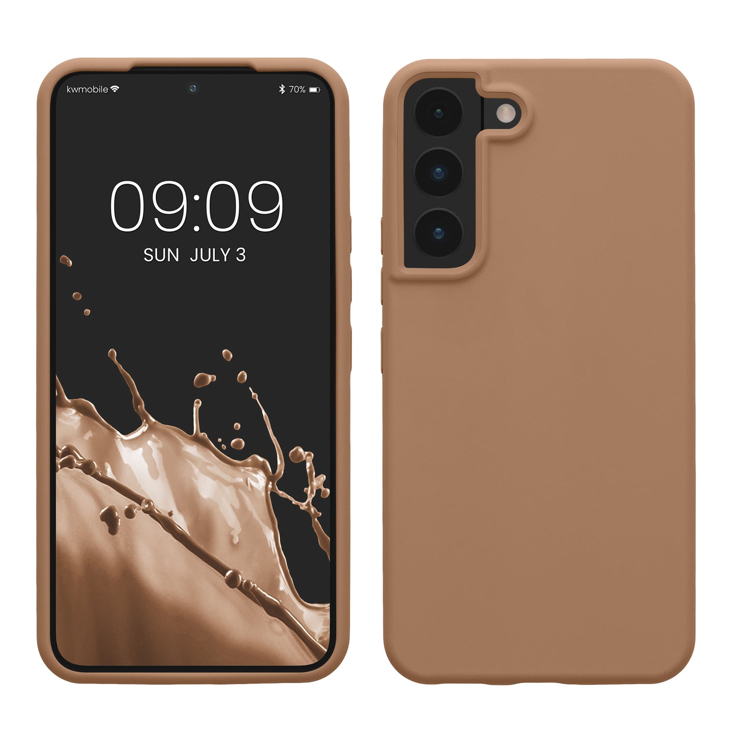kwmobile Schutzhülle kompatibel mit Samsung S22 Hülle Silikon Case Handyhülle weiche Oberfläche kabelloses Laden