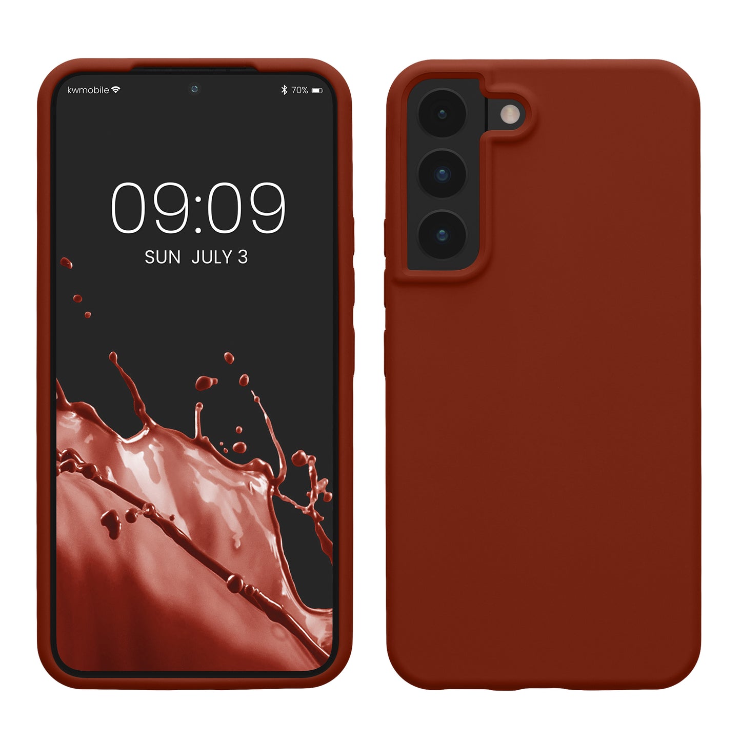 kwmobile Schutzhülle kompatibel mit Samsung S22 Hülle Silikon Case Handyhülle weiche Oberfläche kabelloses Laden