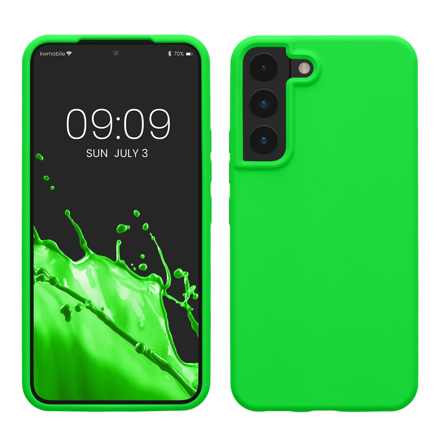 kwmobile Schutzhülle kompatibel mit Samsung S22 Hülle Silikon Case Handyhülle weiche Oberfläche kabelloses Laden