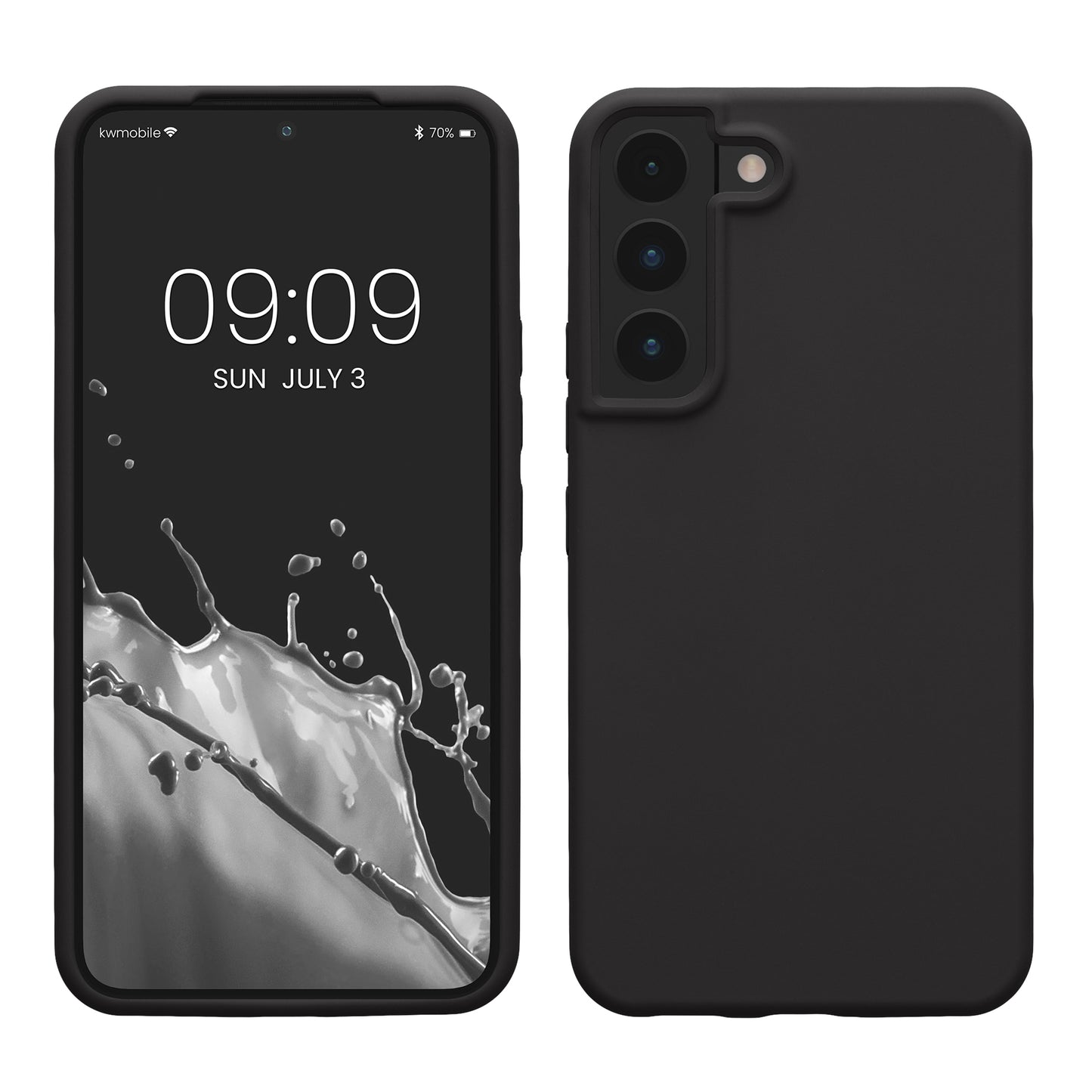 kwmobile Schutzhülle kompatibel mit Samsung S22 Hülle Silikon Case Handyhülle weiche Oberfläche kabelloses Laden