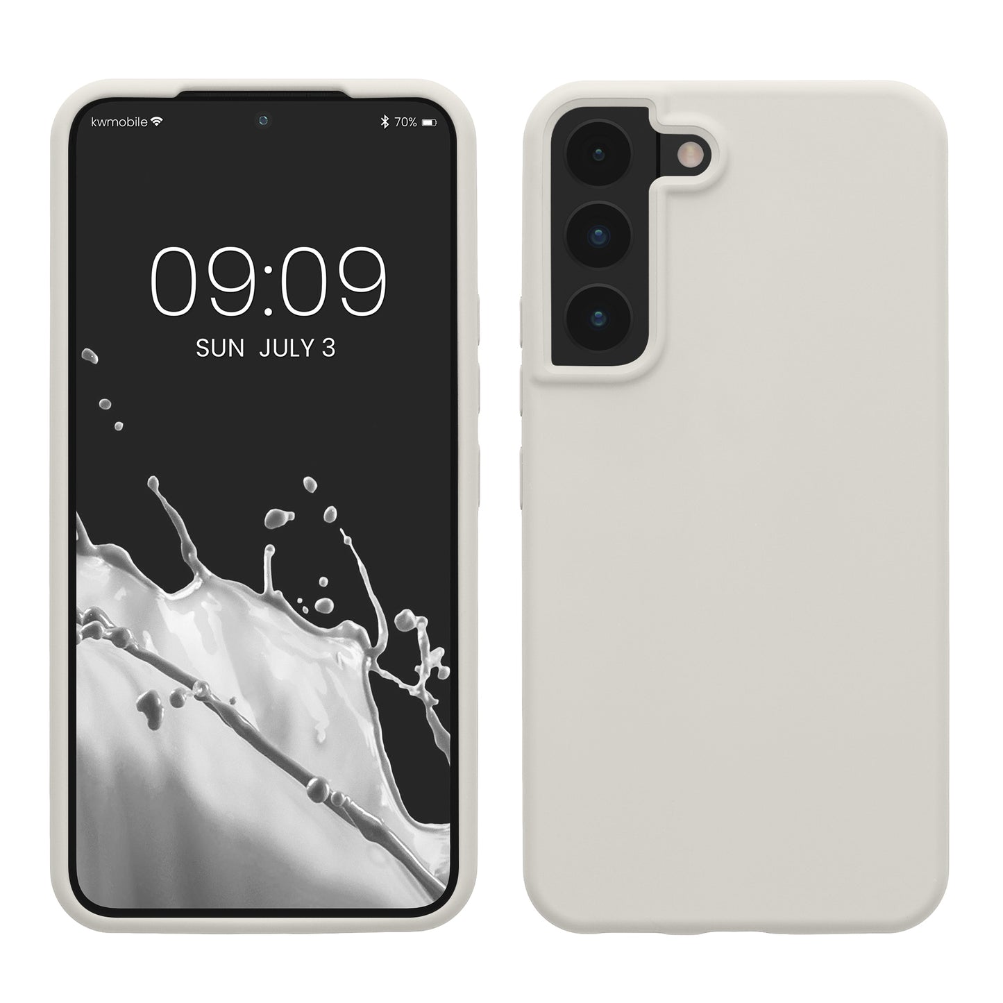 kwmobile Schutzhülle kompatibel mit Samsung S22 Hülle Silikon Case Handyhülle weiche Oberfläche kabelloses Laden