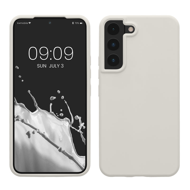 kwmobile Schutzhülle kompatibel mit Samsung S22 Hülle Silikon Case Handyhülle weiche Oberfläche kabelloses Laden