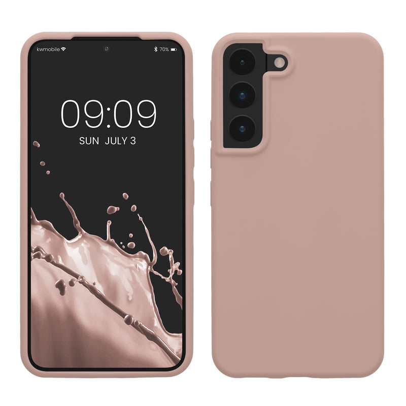 kwmobile Schutzhülle kompatibel mit Samsung S22 Hülle Silikon Case Handyhülle weiche Oberfläche kabelloses Laden