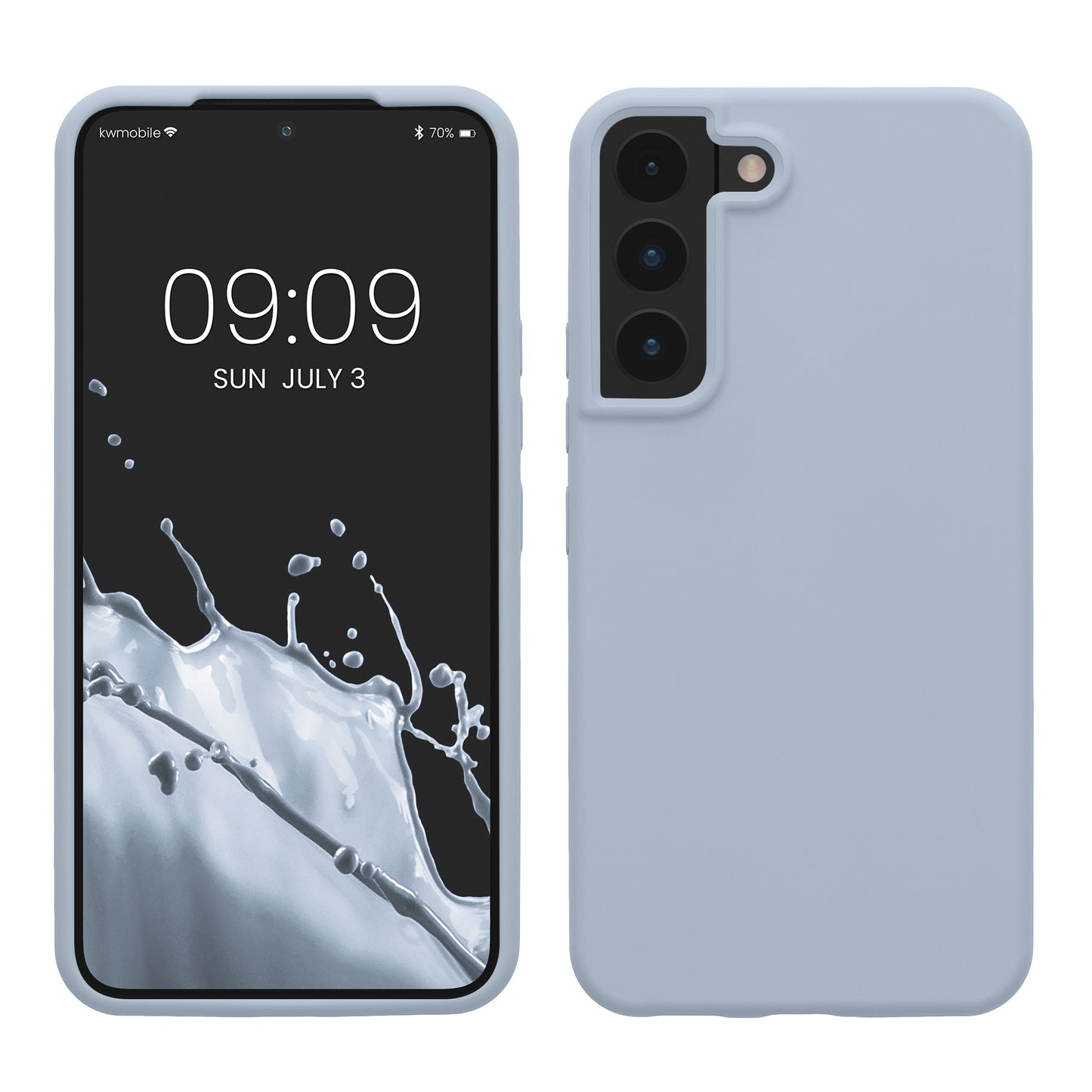 kwmobile Schutzhülle kompatibel mit Samsung S22 Hülle Silikon Case Handyhülle weiche Oberfläche kabelloses Laden