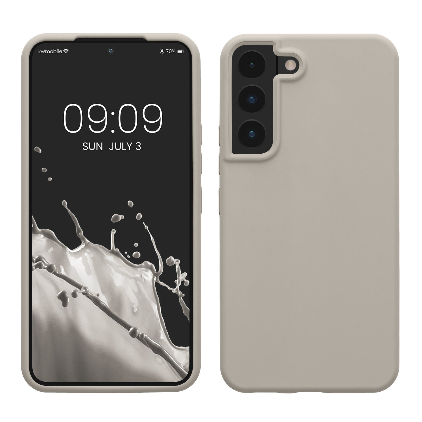 kwmobile Schutzhülle kompatibel mit Samsung S22 Hülle Silikon Case Handyhülle weiche Oberfläche kabelloses Laden