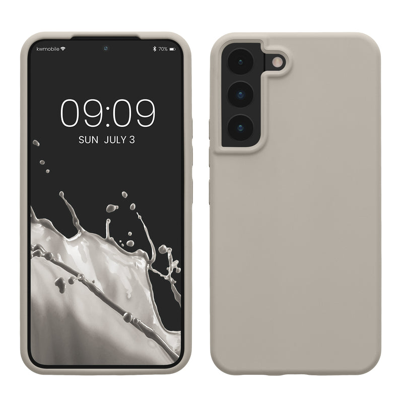 kwmobile Schutzhülle kompatibel mit Samsung S22 Hülle Silikon Case Handyhülle weiche Oberfläche kabelloses Laden