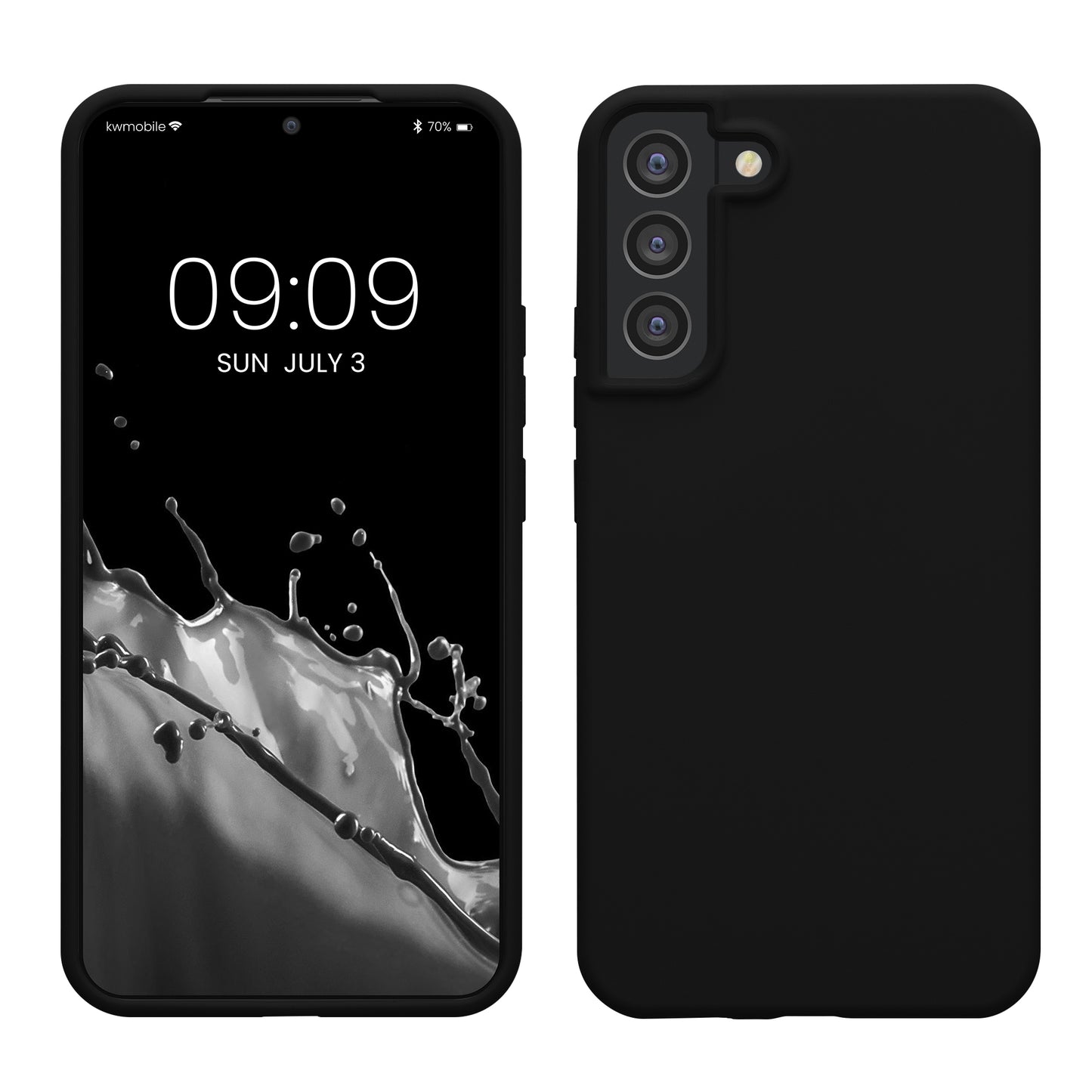 kwmobile Handyhülle für Samsung Galaxy S22 Plus Hülle - Case Silikon - Kabelloses Laden - Schutzhülle Cover