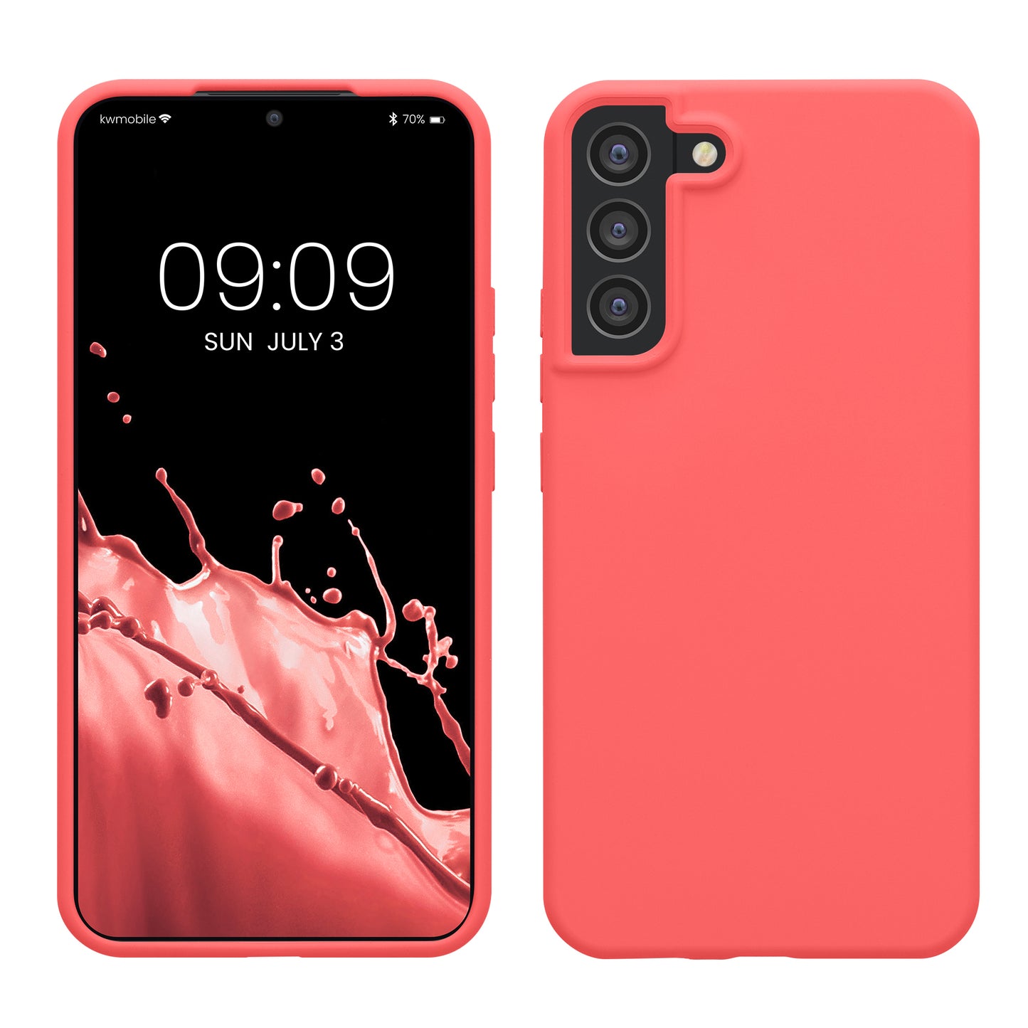 kwmobile Handyhülle für Samsung Galaxy S22 Plus Hülle - Case Silikon - Kabelloses Laden - Schutzhülle Cover