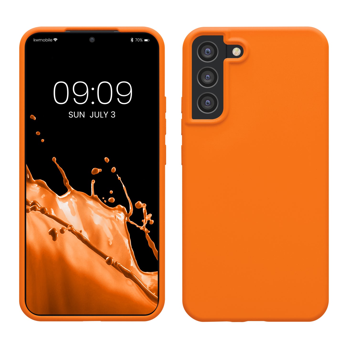 kwmobile Handyhülle für Samsung Galaxy S22 Plus Hülle - Case Silikon - Kabelloses Laden - Schutzhülle Cover