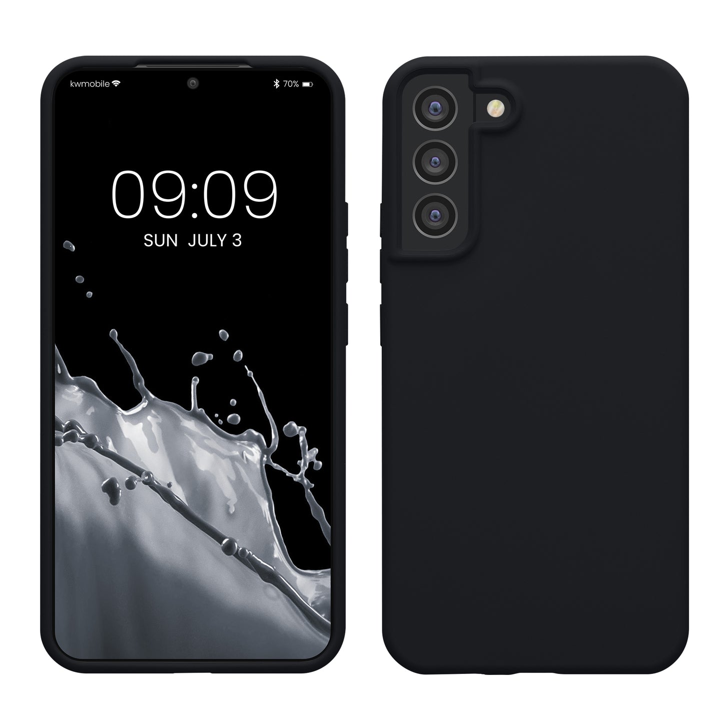 kwmobile Handyhülle für Samsung Galaxy S22 Plus Hülle - Case Silikon - Kabelloses Laden - Schutzhülle Cover