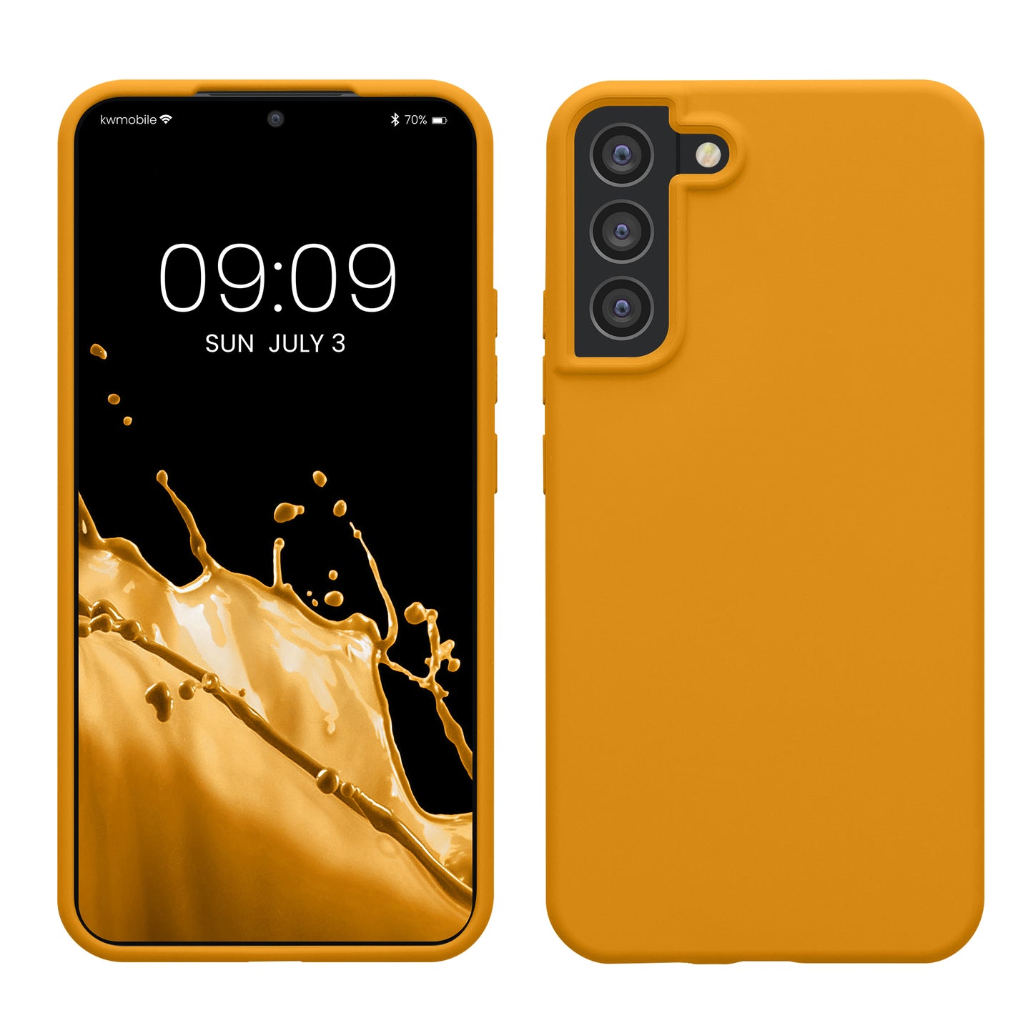kwmobile Handyhülle für Samsung Galaxy S22 Plus Hülle - Case Silikon - Kabelloses Laden - Schutzhülle Cover