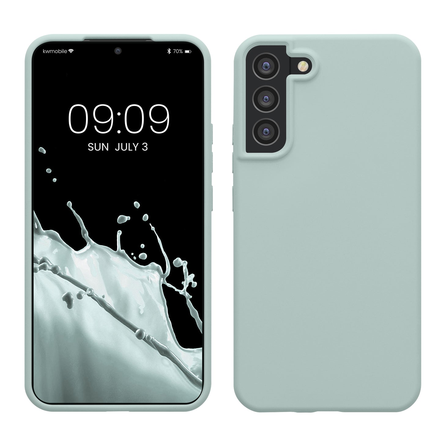 kwmobile Handyhülle für Samsung Galaxy S22 Plus Hülle - Case Silikon - Kabelloses Laden - Schutzhülle Cover