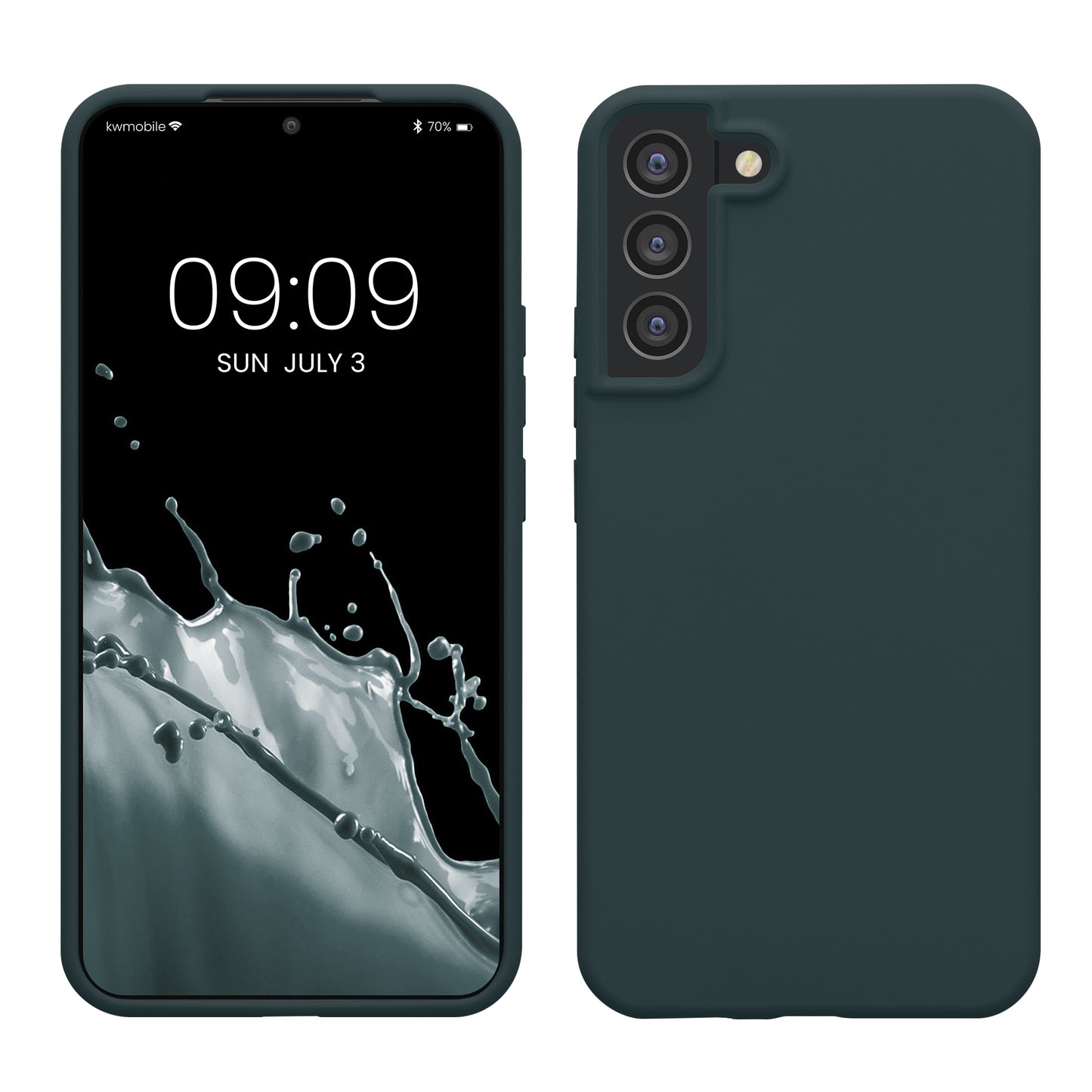 kwmobile Handyhülle für Samsung Galaxy S22 Plus Hülle - Case Silikon - Kabelloses Laden - Schutzhülle Cover