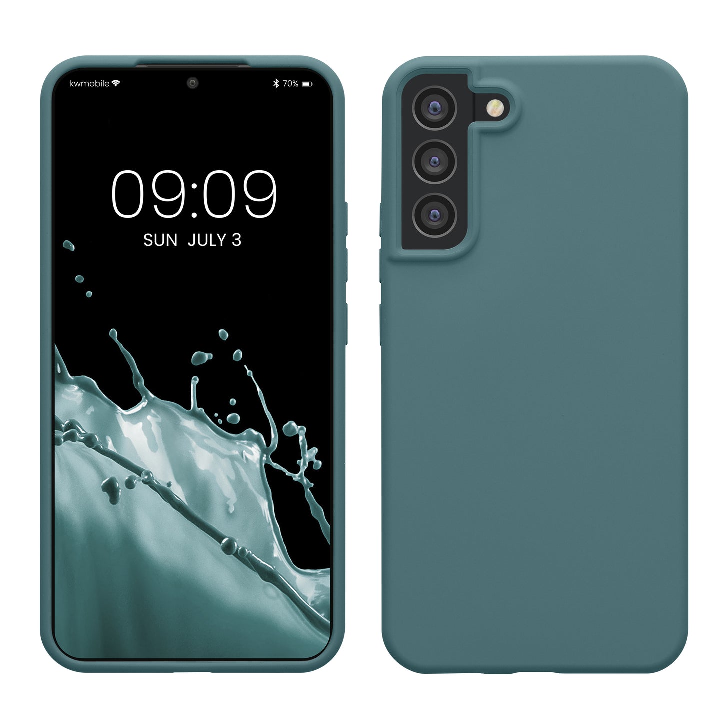 kwmobile Handyhülle für Samsung Galaxy S22 Plus Hülle - Case Silikon - Kabelloses Laden - Schutzhülle Cover