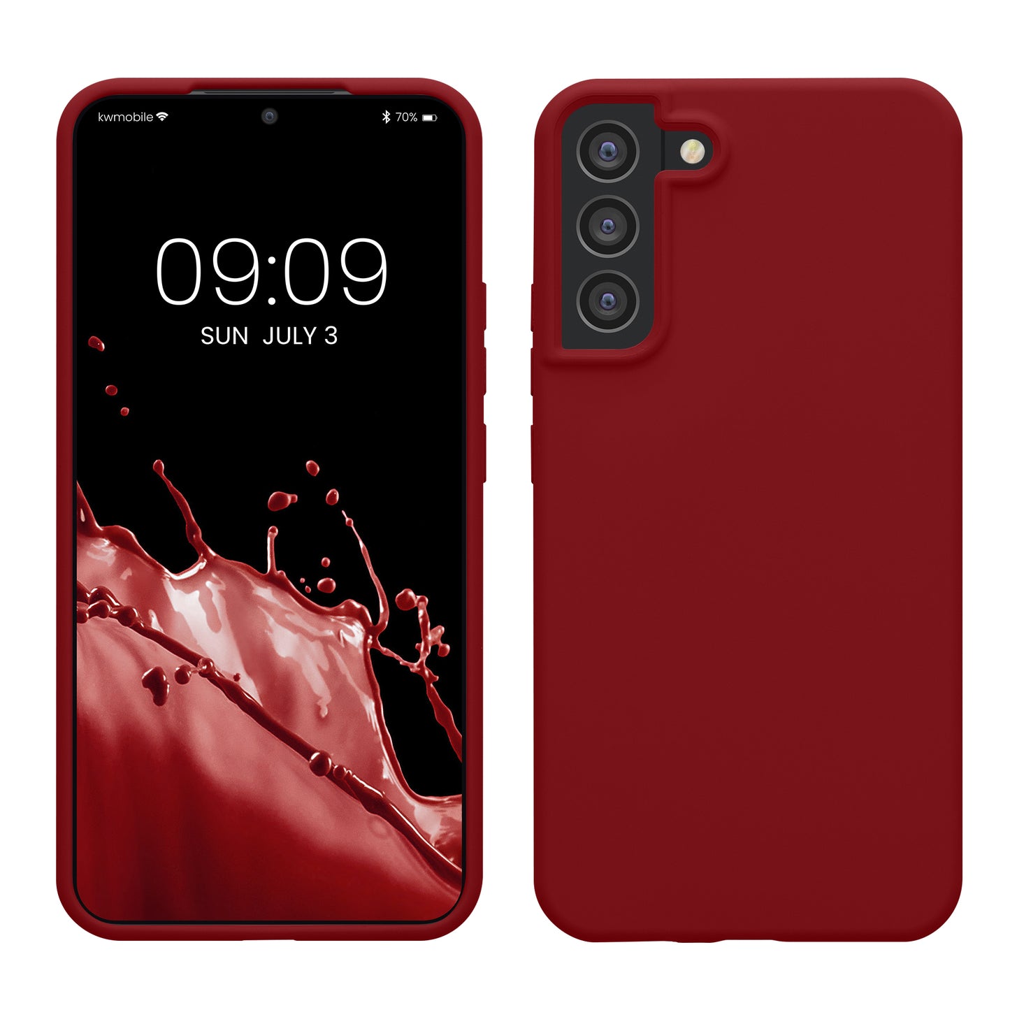 kwmobile Handyhülle für Samsung Galaxy S22 Plus Hülle - Case Silikon - Kabelloses Laden - Schutzhülle Cover
