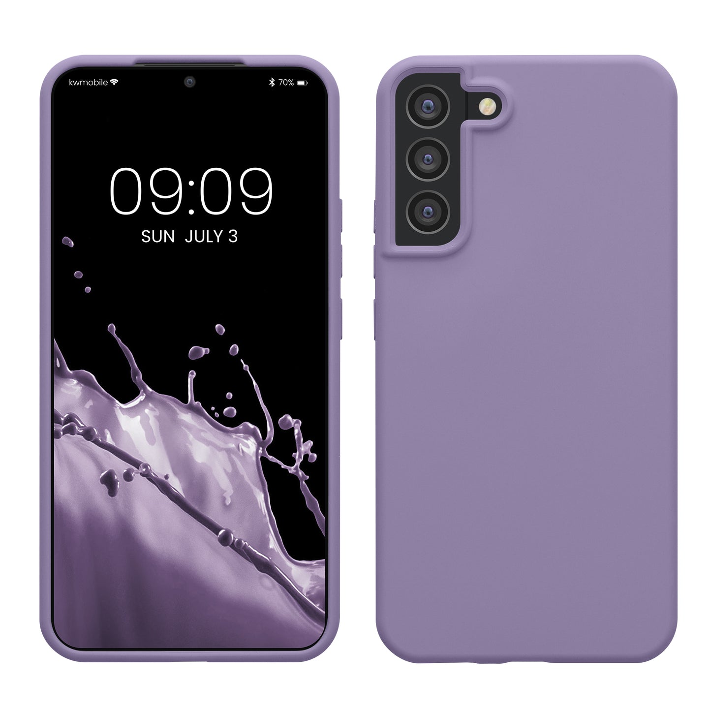 kwmobile Handyhülle für Samsung Galaxy S22 Plus Hülle - Case Silikon - Kabelloses Laden - Schutzhülle Cover