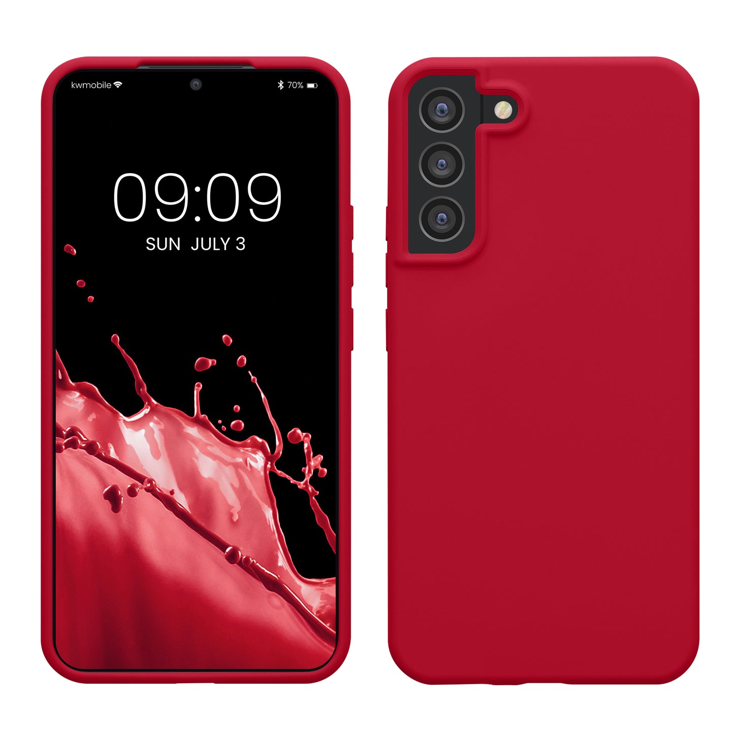 kwmobile Handyhülle für Samsung Galaxy S22 Plus Hülle - Case Silikon - Kabelloses Laden - Schutzhülle Cover