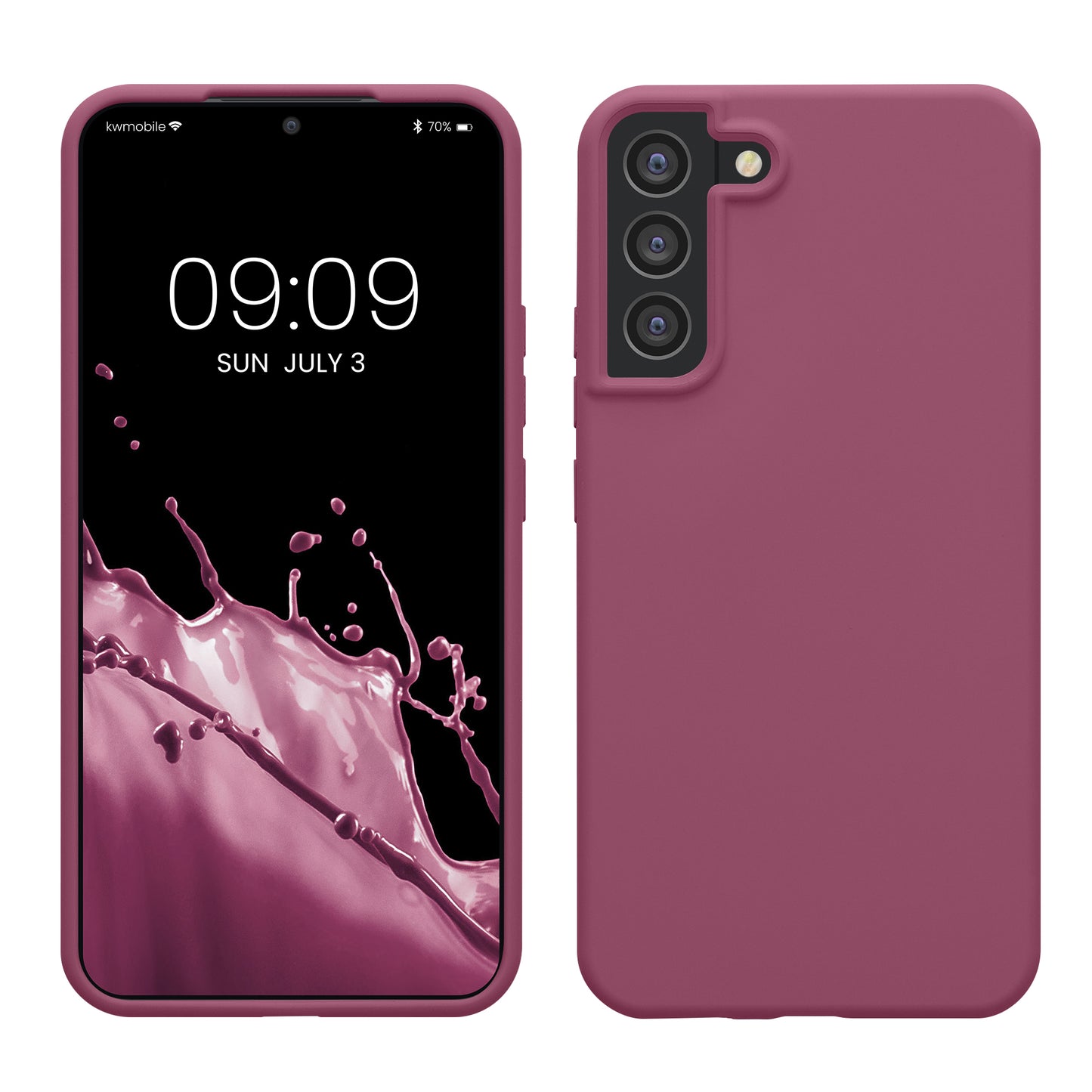kwmobile Handyhülle für Samsung Galaxy S22 Plus Hülle - Case Silikon - Kabelloses Laden - Schutzhülle Cover