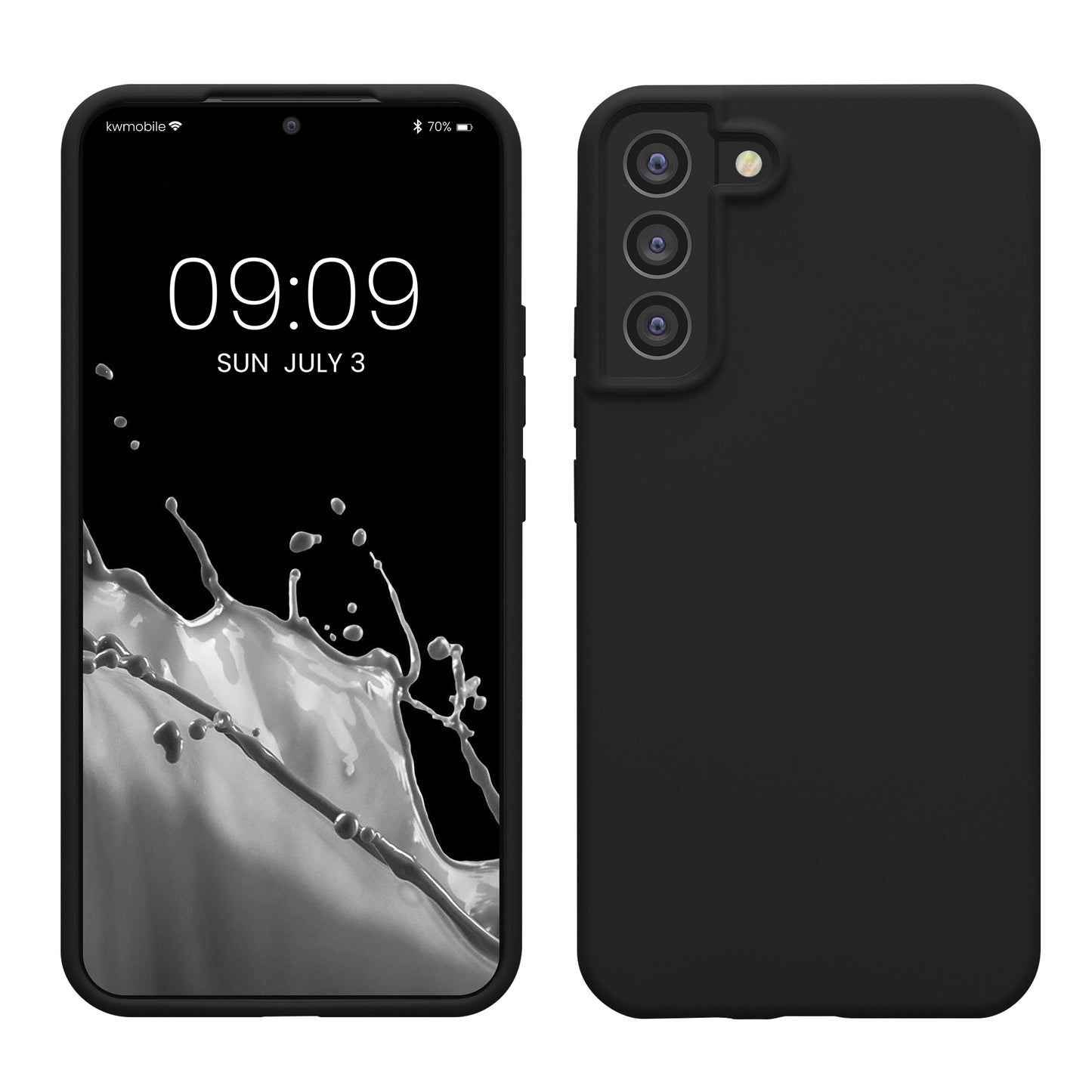 kwmobile Handyhülle für Samsung Galaxy S22 Plus Hülle - Case Silikon - Kabelloses Laden - Schutzhülle Cover