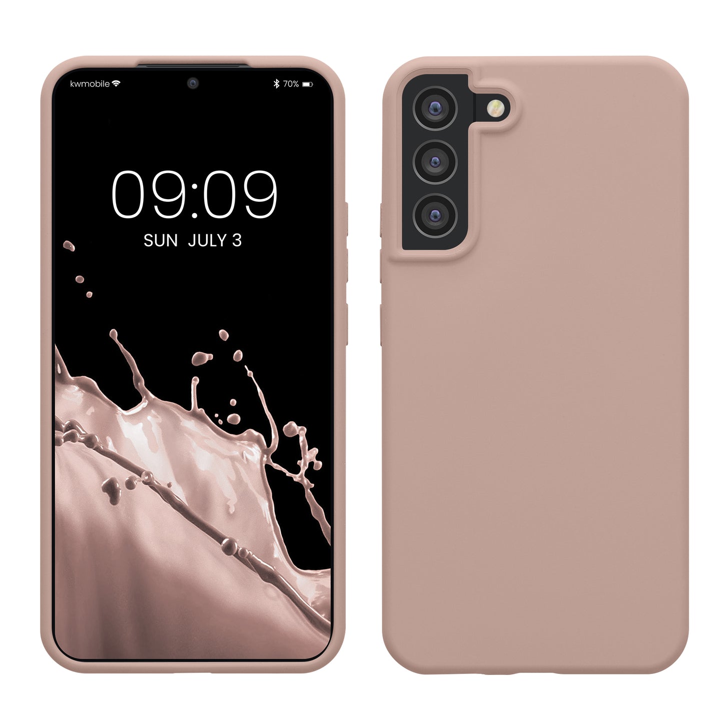 kwmobile Handyhülle für Samsung Galaxy S22 Plus Hülle - Case Silikon - Kabelloses Laden - Schutzhülle Cover