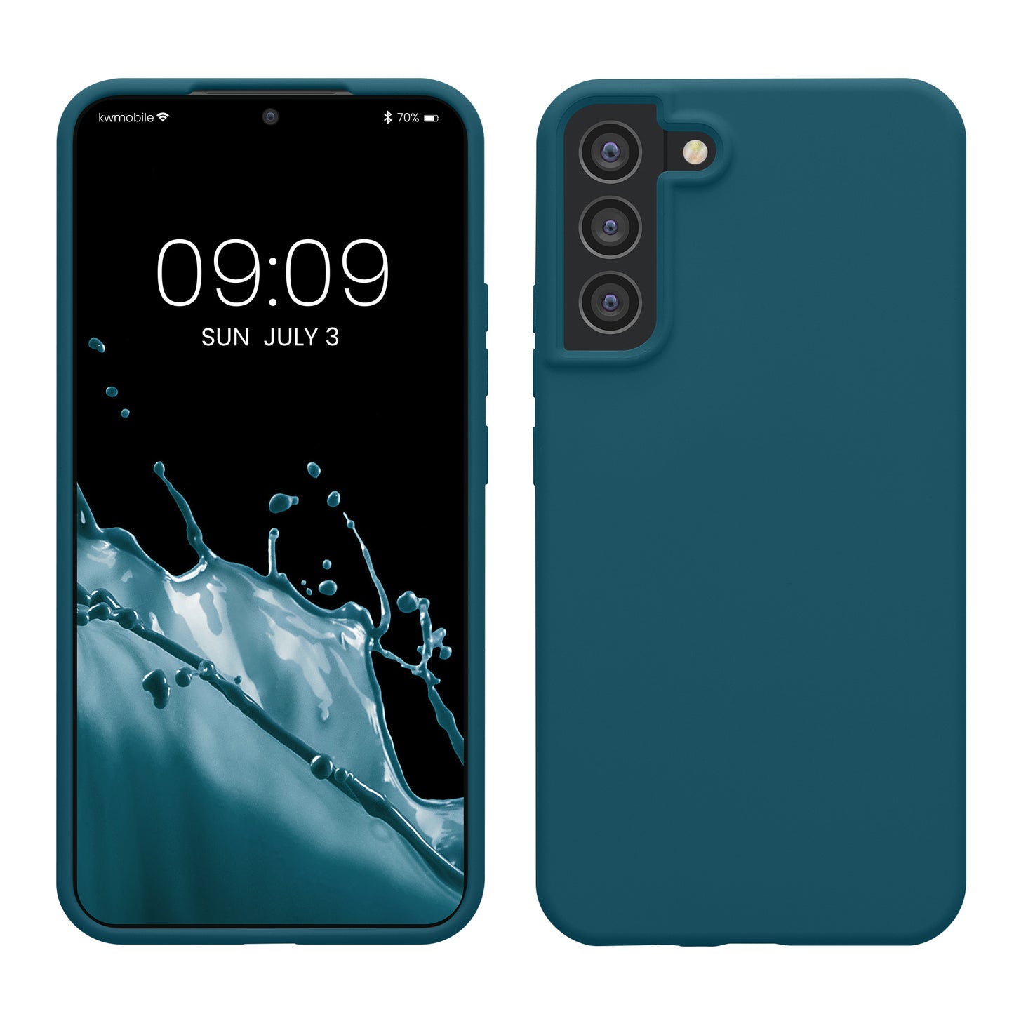 kwmobile Handyhülle für Samsung Galaxy S22 Plus Hülle - Case Silikon - Kabelloses Laden - Schutzhülle Cover