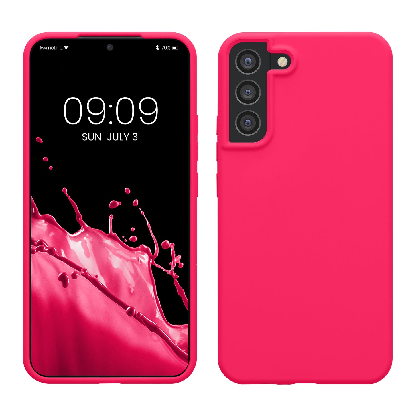 kwmobile Handyhülle für Samsung Galaxy S22 Plus Hülle - Case Silikon - Kabelloses Laden - Schutzhülle Cover