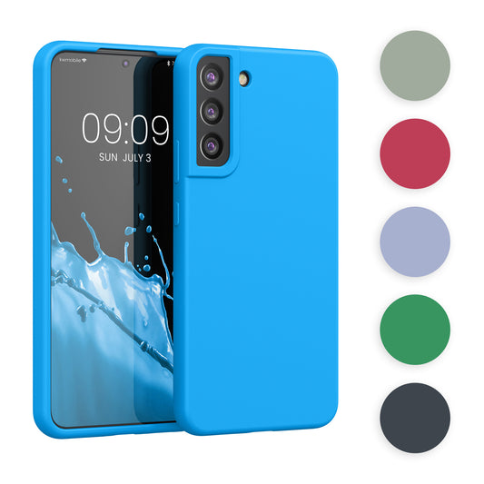 kwmobile Hülle kompatibel mit Samsung Galaxy S22 Plus Hülle - Silikon Handy Case - Handyhülle weiche Oberfläche - kabelloses Laden - Grau Grau  