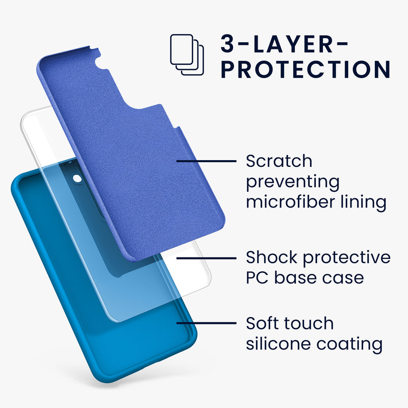 kwmobile Handyhülle für Samsung Galaxy S22 Plus Hülle - Case Silikon - Kabelloses Laden - Schutzhülle Cover