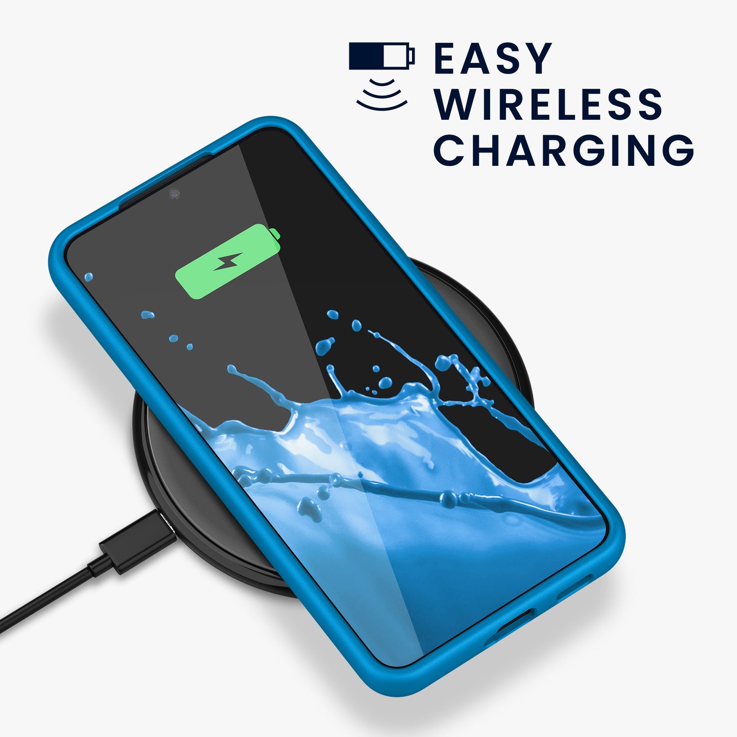 kwmobile Handyhülle für Samsung Galaxy S22 Plus Hülle - Case Silikon - Kabelloses Laden - Schutzhülle Cover