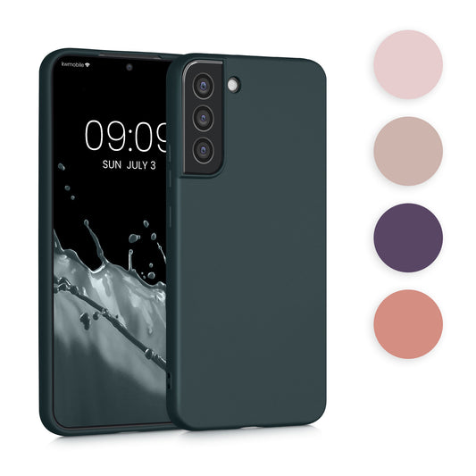 kwmobile Case kompatibel mit Samsung Galaxy S22 Plus Hülle - Schutzhülle aus Silikon metallisch schimmernd - Handyhülle Metallic Rosegold Metallic Rosegold  