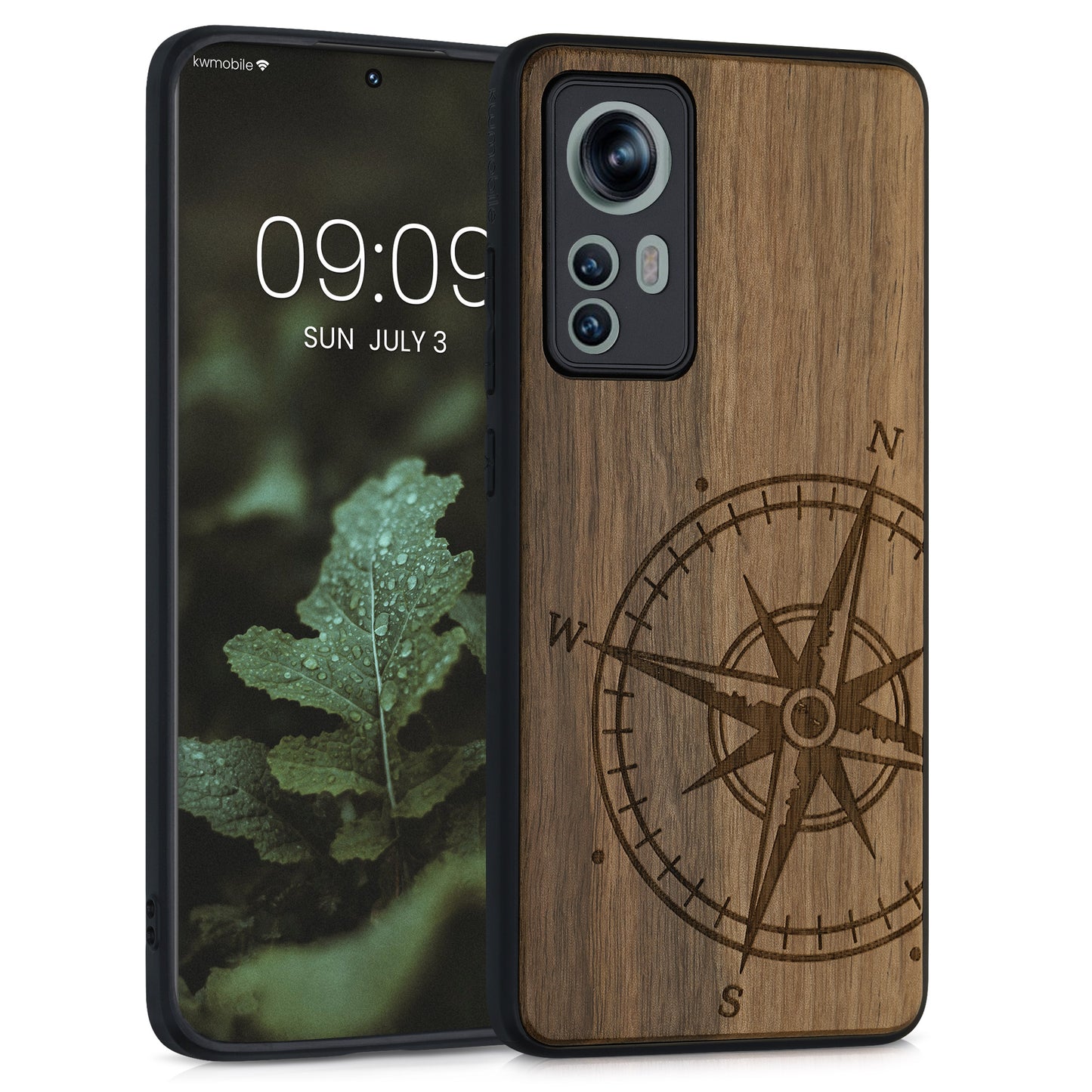 kwmobile Hülle kompatibel mit Xiaomi 12 / 12X Handy Cover TPU Handyhülle Kompass Vintage