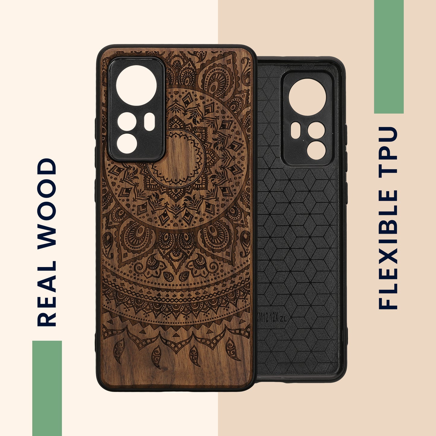 kwmobile Hülle kompatibel mit Xiaomi 12 / 12X Handy Cover TPU Handyhülle Kompass Vintage