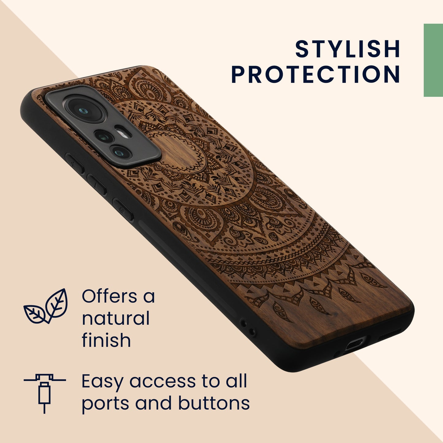 kwmobile Hülle kompatibel mit Xiaomi 12 / 12X Handy Cover TPU Handyhülle Kompass Vintage