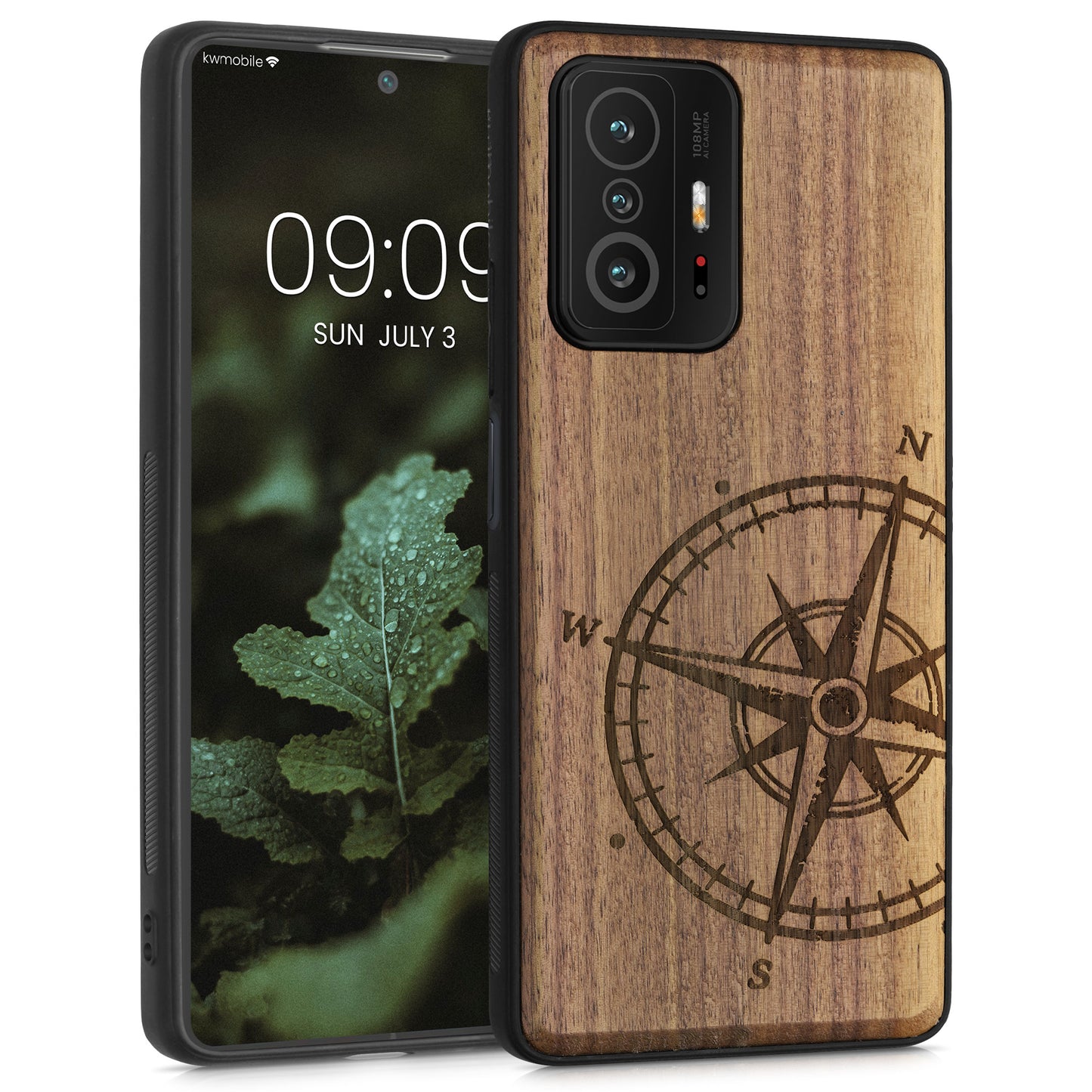kwmobile Hülle kompatibel mit Xiaomi 11T / 11T Pro Hülle - Handy Cover - TPU Handyhülle Kompass Vintage