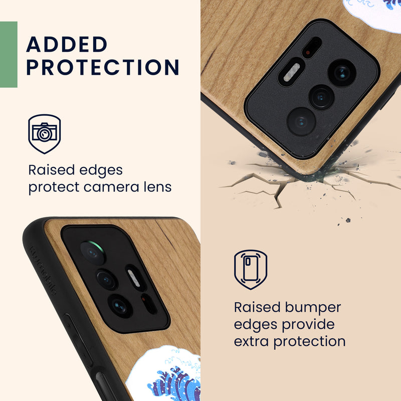 kwmobile Hülle kompatibel mit Xiaomi 11T / 11T Pro Hülle - Handy Cover - TPU Handyhülle Kompass Vintage