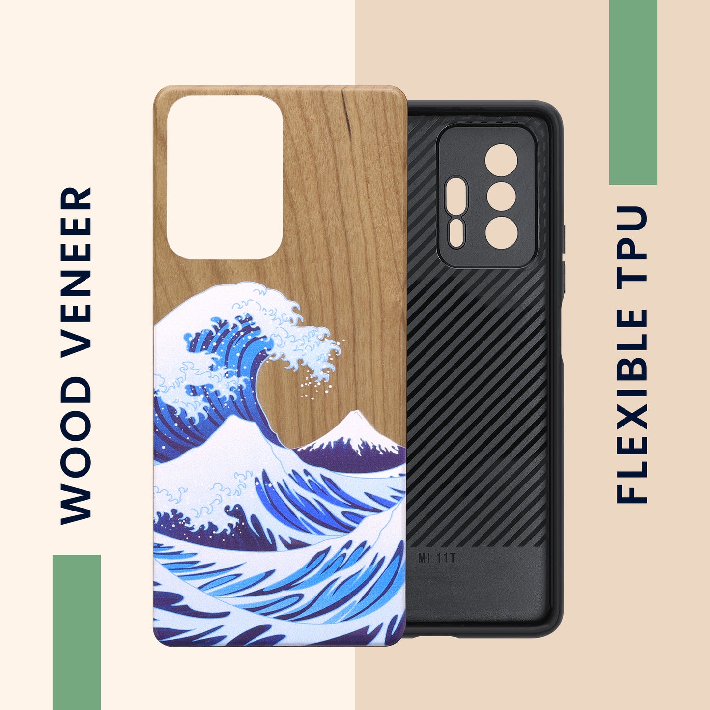 kwmobile Hülle kompatibel mit Xiaomi 11T / 11T Pro Hülle - Handy Cover - TPU Handyhülle Kompass Vintage
