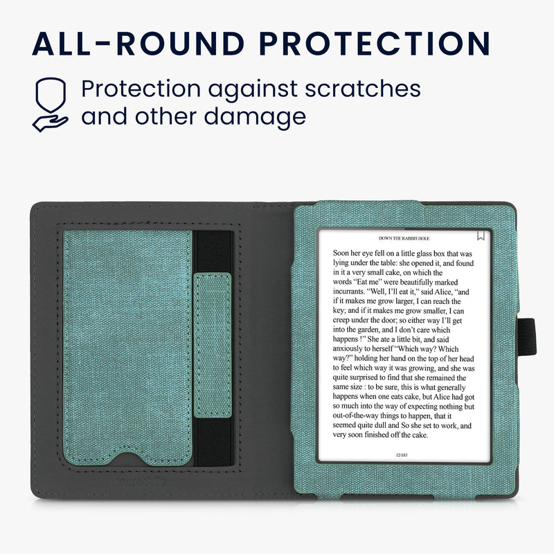 kwmobile Flip Hülle kompatibel mit Kobo Aura Edition 1 - Handschlaufe - Cover